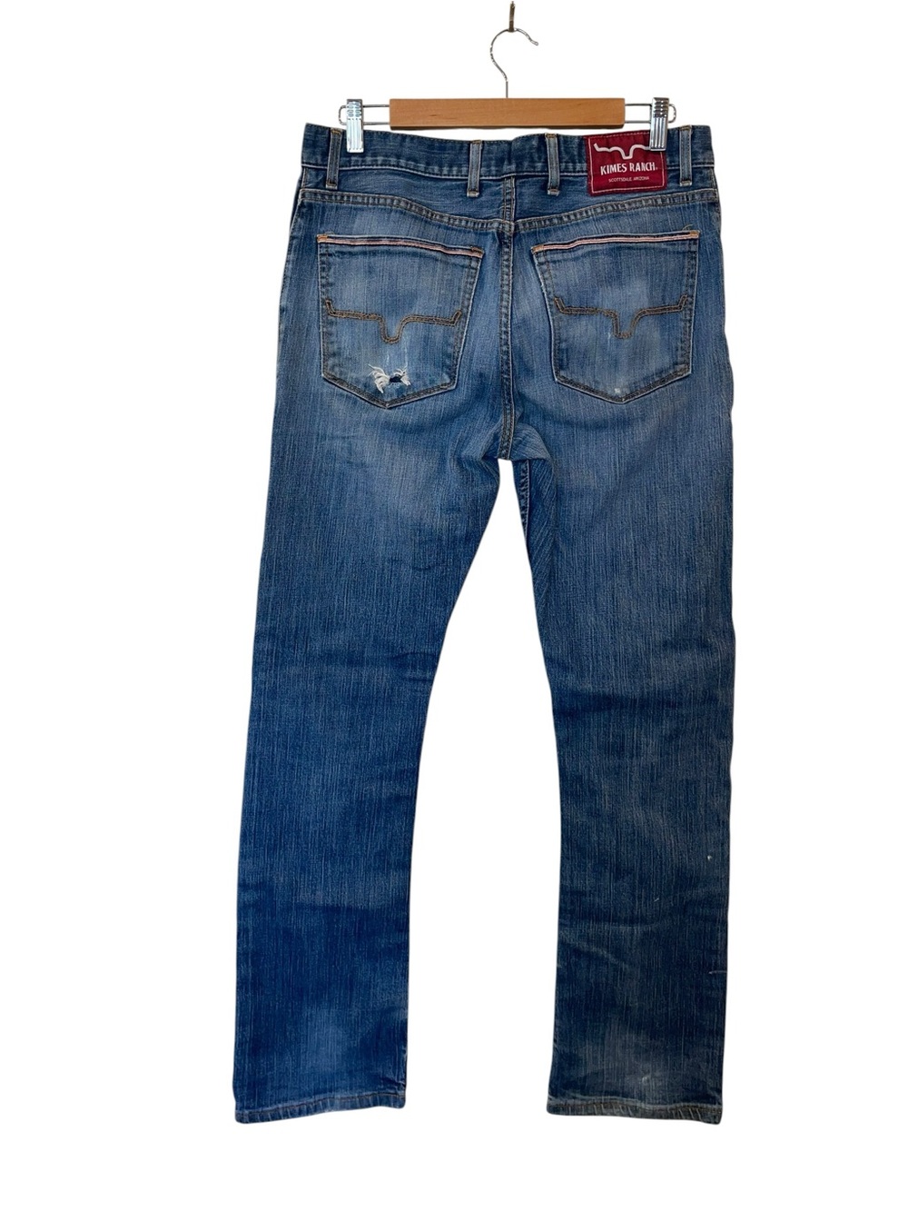 Kimes Ranch Roger Jeans Mens 33x32 Blue Straight Leg Western Denim Made In USA